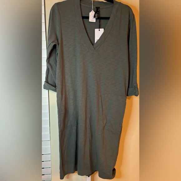 Small Bobbi Vneck Teeshirt Dress - Picture 6 of 8